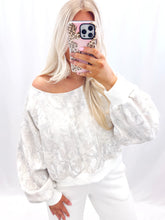 Load image into Gallery viewer, Camo Couture Slouchy Pullover - WHITE CAMO