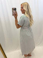 Load image into Gallery viewer, Darling Stripe Dress LIGHT PINK/GREEN
