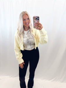 Cropped Comfort Hoodie YELLOW