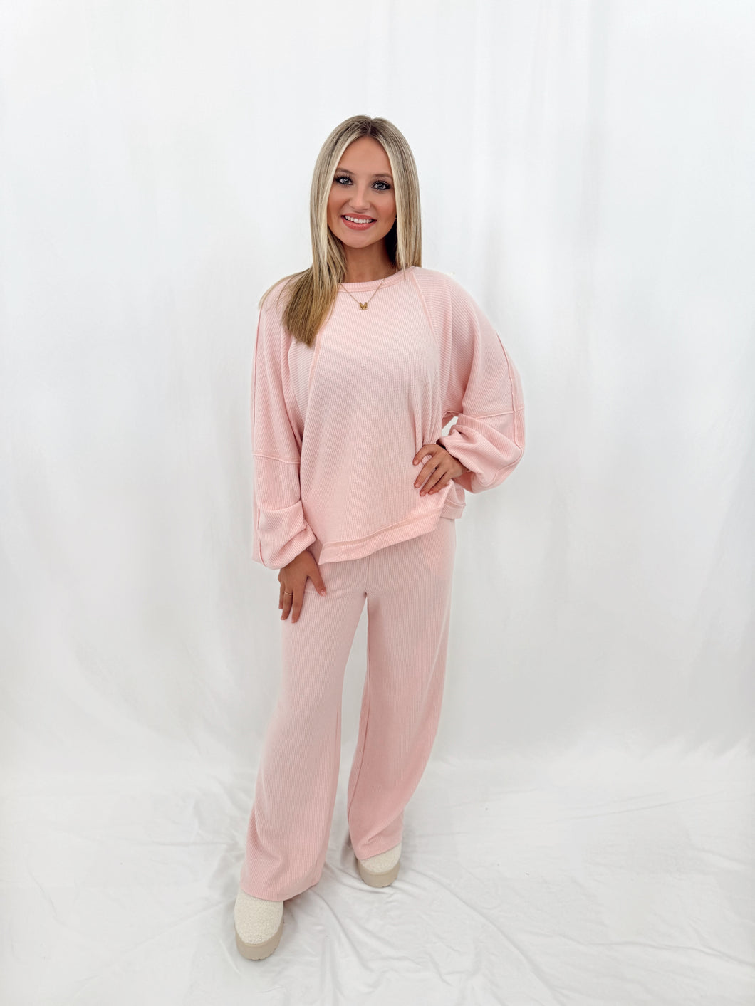 Baby Pink Soft SET (top + pants)