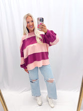 Load image into Gallery viewer, Pink Macaron Oversized Top
