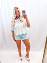 Load image into Gallery viewer, Cabana Striped Top BLUE
