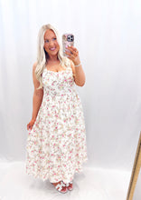 Load image into Gallery viewer, Lacey Rosette Dress IVORY
