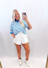 Load image into Gallery viewer, Poolside Pop Terry Top WHITE/BLUE
