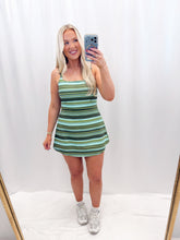 Load image into Gallery viewer, Fall Moves Athletic Romper Dress Green
