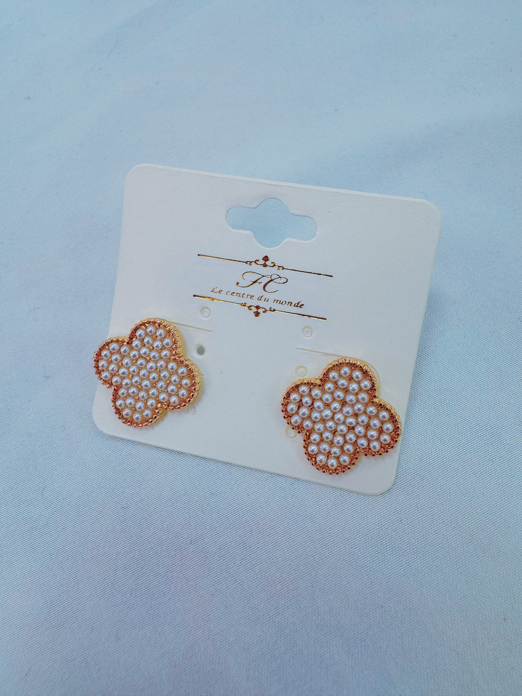 PEARL CLOVER EARRINGS