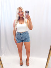 Load image into Gallery viewer, Dotty Denim Shorts
