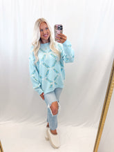 Load image into Gallery viewer, Bow Kissed Blooms Sweater BLUE
