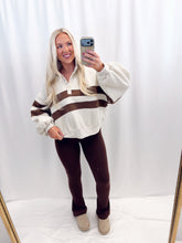 Load image into Gallery viewer, Cozy Club Pullover Cream/Brown

