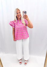 Load image into Gallery viewer, Sweetheart Petals Blouse PINK💖 2 mediums left
