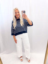 Load image into Gallery viewer, Summer In The USA Top NAVY
