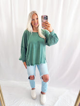 Load image into Gallery viewer, Fall Chill Basic Top GREEN

