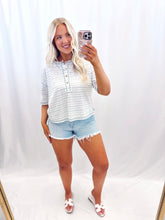 Load image into Gallery viewer, Cabana Striped Top BLUE
