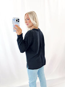 Ready Ribbed Top BLACK