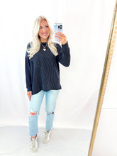 Load image into Gallery viewer, Ready Ribbed Top BLACK
