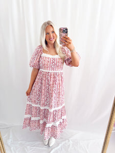 Amber Blossom Bows/Lace Dress