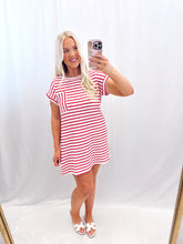 Load image into Gallery viewer, Stars &amp; Stripes T-Shirt Dress
