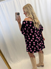 Load image into Gallery viewer, Polka Dot Party Dress BLACK/PINK
