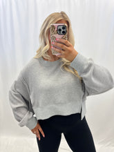 Load image into Gallery viewer, Flirty Ways Soft Waffle Pullover GREY
