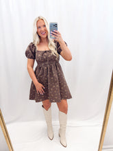 Load image into Gallery viewer, Southern Belle Dress Brown Floral
