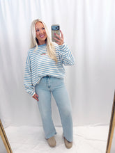 Load image into Gallery viewer, Lucky Catch Sweater Blue Stripes
