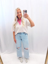 Load image into Gallery viewer, Weekend In Color Top PINK/GREEN💖 1 medium &amp; 1 large left
