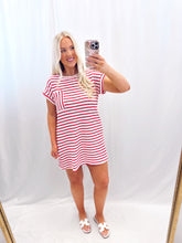 Load image into Gallery viewer, Stars &amp; Stripes T-Shirt Dress
