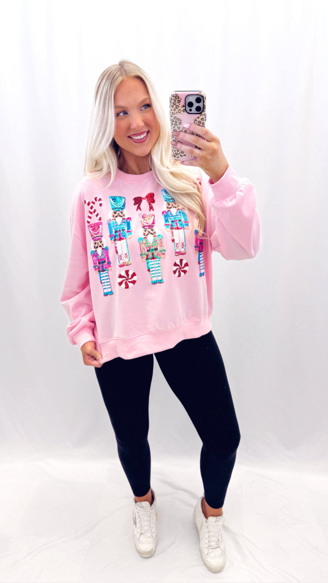 Sequin Nutcracker Pullover