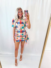 Load image into Gallery viewer, Floral Check Dress
