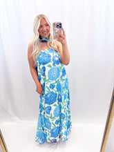 Load image into Gallery viewer, Charleston Bloom Dress BLUE
