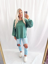 Load image into Gallery viewer, Fall Chill Basic Top GREEN
