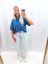 Load image into Gallery viewer, Good Mood Top Blue/Green
