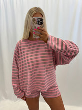 Load image into Gallery viewer, Stripes Ahead Set Pink/Brown
