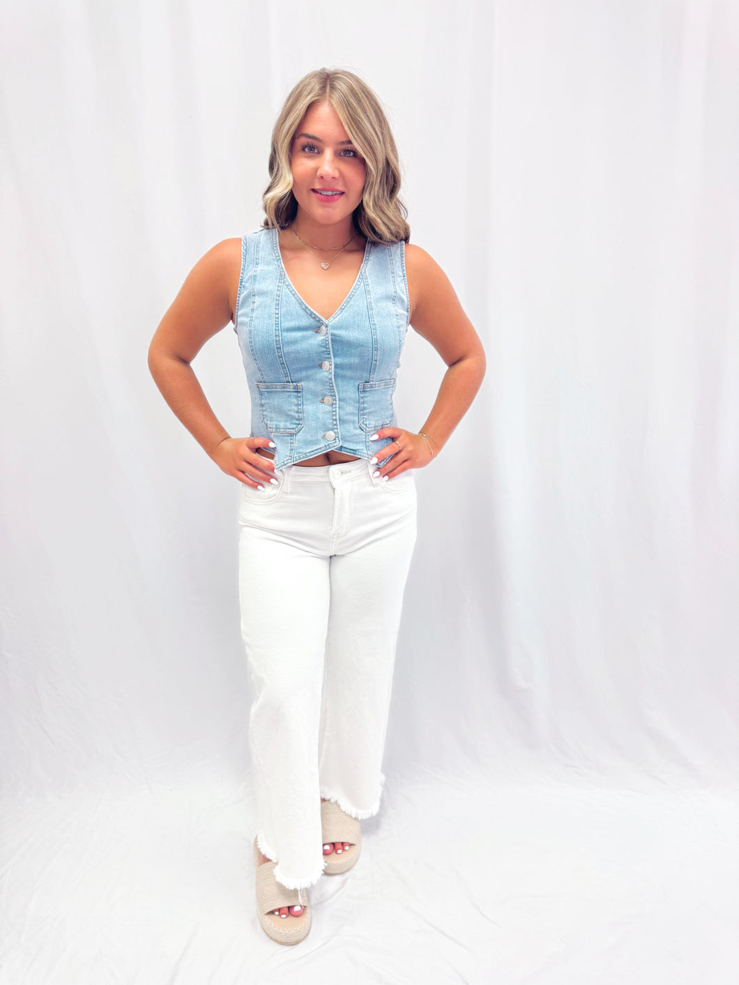 Backstage Baby Denim Top💖 2 smalls left