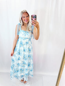 Blooming Lace Dress BLUE