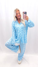 Load image into Gallery viewer, Blue Christmas PJ TOP
