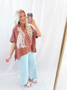 Sparkly Leopard (Sequins) Oversized Top