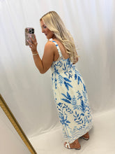 Load image into Gallery viewer, Palm Breeze Dress BLUE
