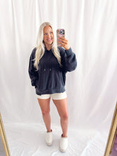 Load image into Gallery viewer, Slouchy Season Hoodie BLACK
