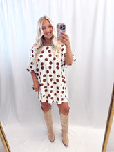 Load image into Gallery viewer, Polka Dot Party Dress IVORY/BROWN
