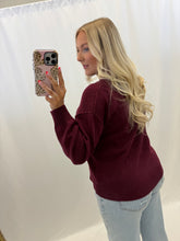 Load image into Gallery viewer, Beary Cute Sweater BURGUNDY
