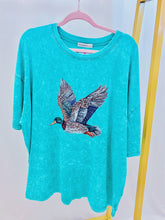 Load image into Gallery viewer, Faux Rhinestone Mallard Graphic Tee OVERSIZED
