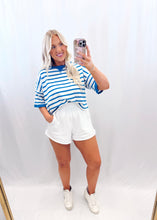 Load image into Gallery viewer, Poolside Pop Terry Top WHITE/BLUE
