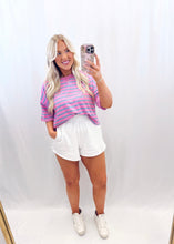 Load image into Gallery viewer, Poolside Pop Terry Top PURPLE/GREY💖 1 medium left
