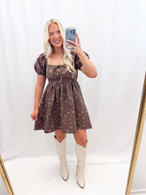 Load image into Gallery viewer, Southern Belle Dress Brown Floral

