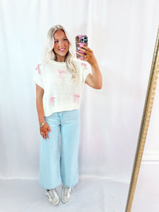 Bow Crush Knit Top