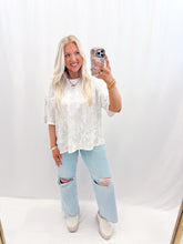 Load image into Gallery viewer, Confidently Camo Ribbed Oversized Tee - WHITE CAMO💖 1 small &amp; 1 medium left
