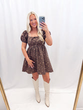 Load image into Gallery viewer, Southern Belle Dress Brown Floral
