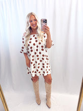 Load image into Gallery viewer, Polka Dot Party Dress IVORY/BROWN
