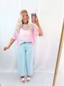 Taffy Pink Knit Top
